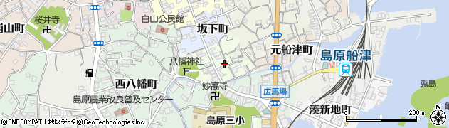 長崎県島原市八幡町周辺の地図