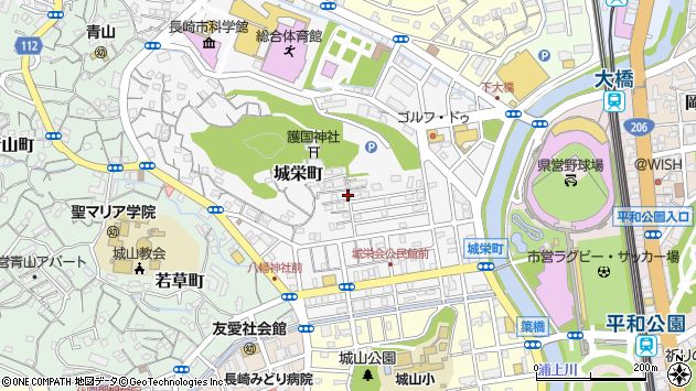 〒852-8034 長崎県長崎市城栄町の地図