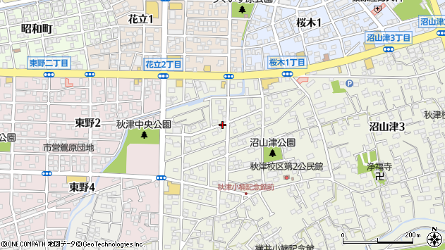 〒861-2102 熊本県熊本市東区沼山津の地図
