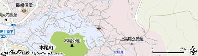 長崎県長崎市高尾町21周辺の地図