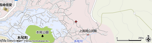 長崎県長崎市高尾町28周辺の地図