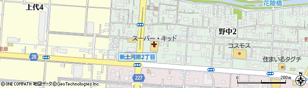 株式会社ヒライ　スーパーキッド・野中店周辺の地図
