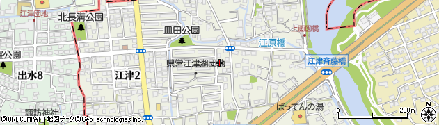 熊本県熊本市東区江津周辺の地図