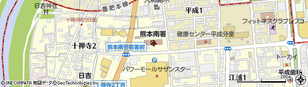 熊本南警察署周辺の地図