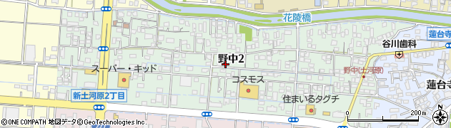 熊本県熊本市西区野中周辺の地図