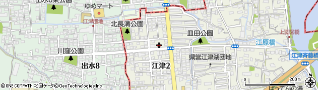 熊本江津郵便局 ＡＴＭ周辺の地図