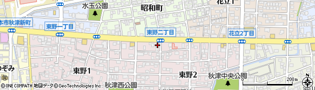 アパマンショップ　熊本東店ニコニコ不動産周辺の地図