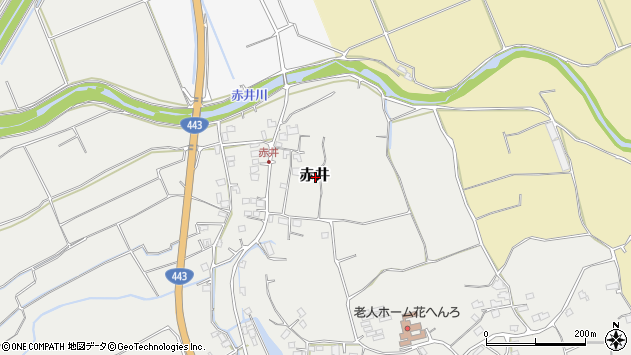 〒861-2221 熊本県上益城郡益城町赤井の地図