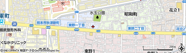ローソン熊本秋津新町店周辺の地図