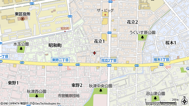〒861-2118 熊本県熊本市東区花立１丁目の地図