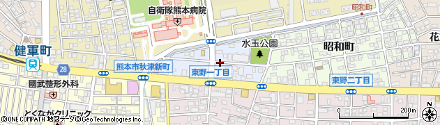熊本県熊本市東区秋津新町周辺の地図