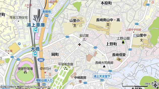 〒852-8114 長崎県長崎市橋口町の地図