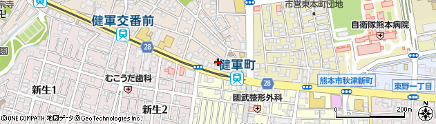 ブックオフ熊本健軍店周辺の地図
