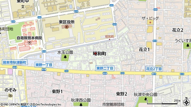〒861-2108 熊本県熊本市東区昭和町の地図