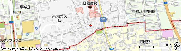 熊本県熊本市中央区萩原町周辺の地図