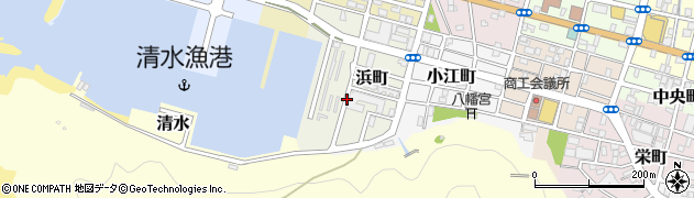 高知県土佐清水市浜町周辺の地図