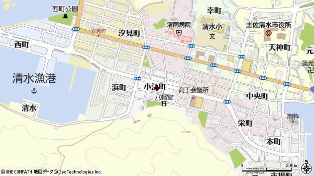 〒787-0322 高知県土佐清水市小江町の地図