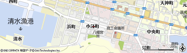 高知県土佐清水市小江町周辺の地図