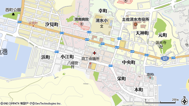 〒787-0323 高知県土佐清水市寿町の地図