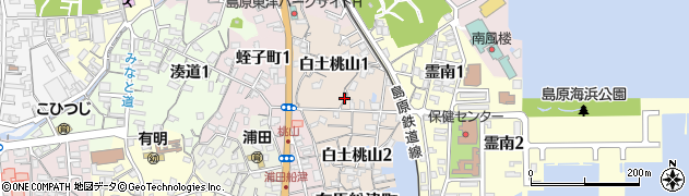 長崎県島原市白土桃山周辺の地図