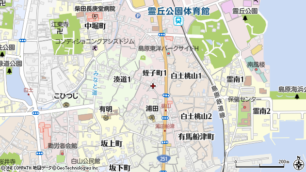 〒855-0816 長崎県島原市蛭子町の地図
