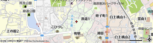 長崎県島原市湊道周辺の地図