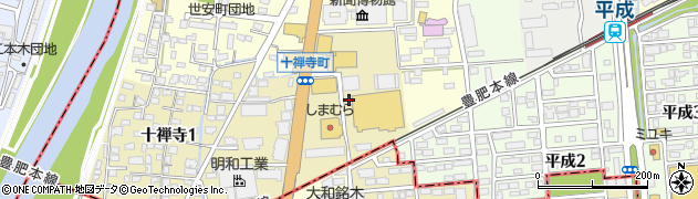 熊本県熊本市中央区十禅寺4丁目周辺の地図