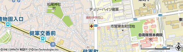 ２１世紀グループコア２１健軍店事務所周辺の地図