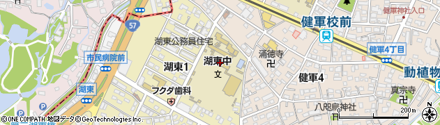 熊本市立湖東中学校周辺の地図