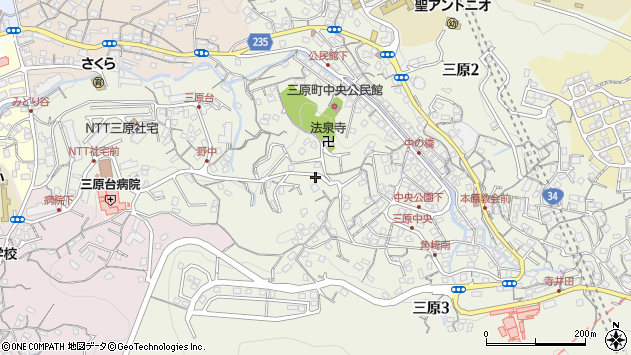 〒852-8123 長崎県長崎市三原の地図