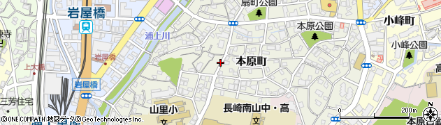 長崎県長崎市本原町周辺の地図