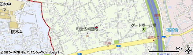 熊本県上益城郡益城町広崎889周辺の地図