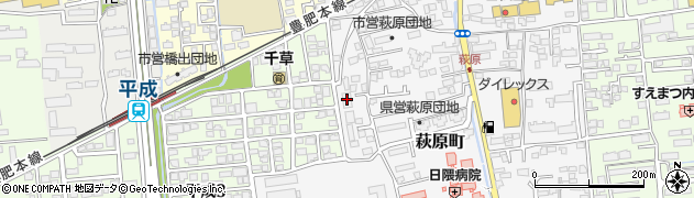 西部ガスリアルライフ熊本株式会社　萩原店周辺の地図