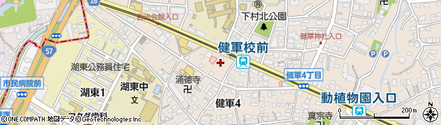 熊本市農業協同組合　健軍支店周辺の地図