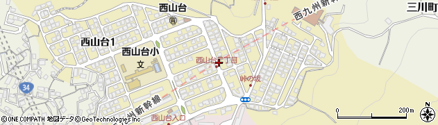 長崎県長崎市西山台周辺の地図