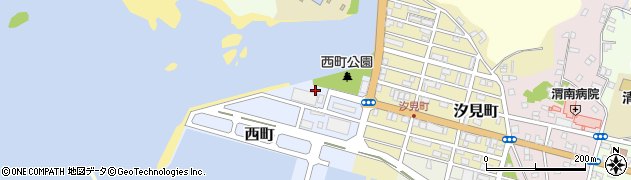 高知県土佐清水市西町周辺の地図