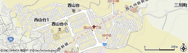 長崎西山台簡易郵便局周辺の地図