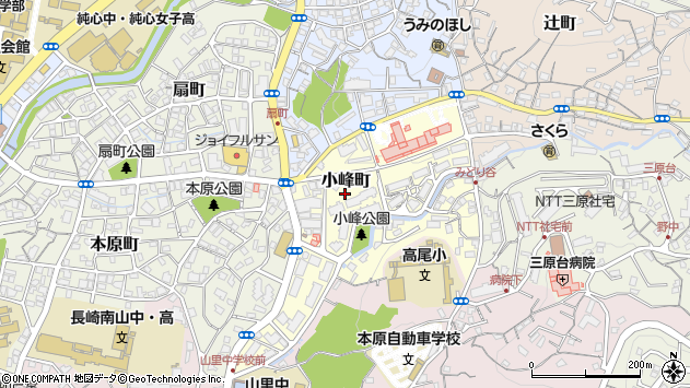 〒852-8125 長崎県長崎市小峰町の地図