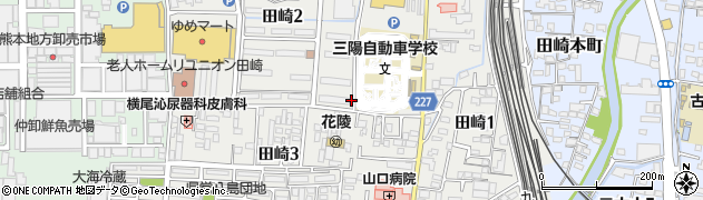 熊本県熊本市西区田崎周辺の地図