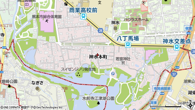 〒862-0955 熊本県熊本市東区神水本町の地図