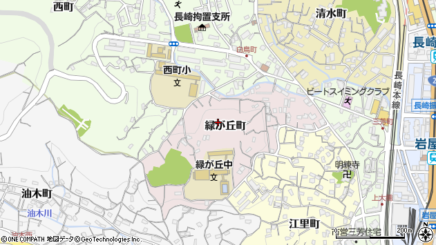 〒852-8033 長崎県長崎市緑が丘町の地図