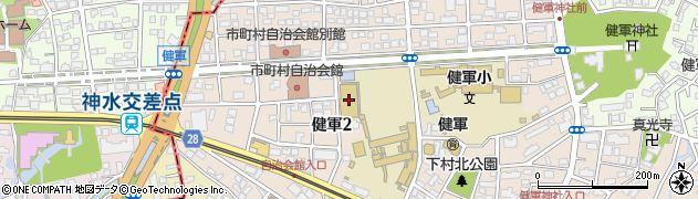 熊本マリスト学園周辺の地図