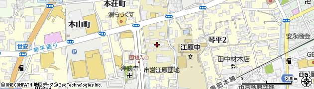 熊本県熊本市中央区春竹町大字春竹496周辺の地図
