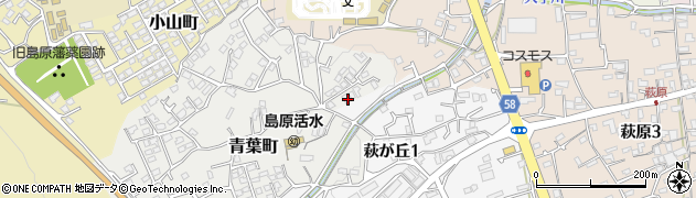 長崎県島原市青葉町周辺の地図