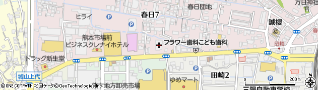 平安祭典熊本西会館周辺の地図