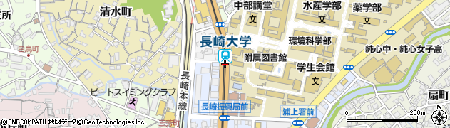 長崎大学駅周辺の地図