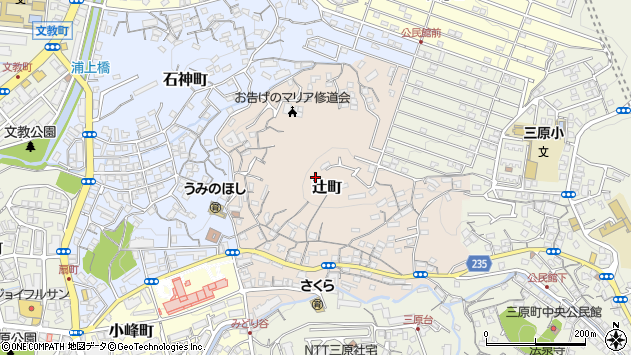 〒852-8124 長崎県長崎市辻町の地図