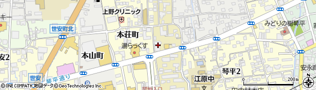 ブックオフ熊本琴平店周辺の地図