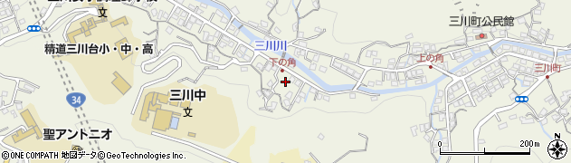 長崎県長崎市三川町988周辺の地図