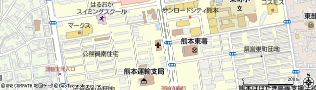 熊本市東消防署　予防班周辺の地図